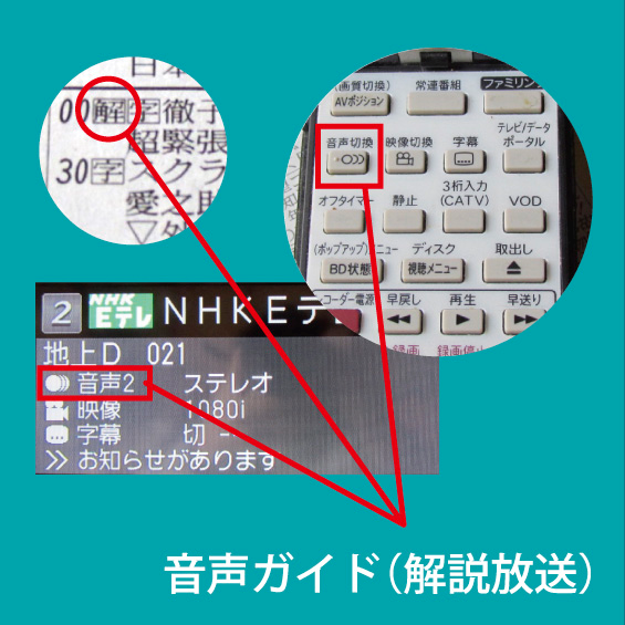 音声ガイドって何？ テレビでも聴ける？！