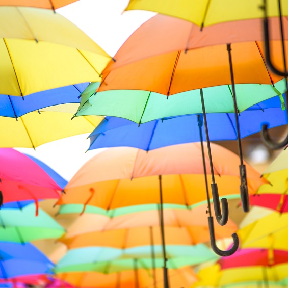 発見！キラリ  「雨が嫌いだからオレンジ色の傘をさすよ」