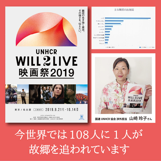 【UNHCR WILL2LIVE映画祭2019】今世界では108人に1人が故郷を追われています　